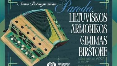 Aurimo Puskunigio autorinė paroda „Lietuviškos armonikos gimimas Birštone“