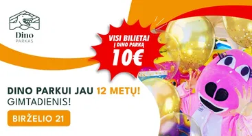𝗚𝗜𝗠𝗧𝗔𝗗𝗜𝗘𝗡𝗜𝗦!!!!!!! 𝗗𝗶𝗻𝗼 𝗽𝗮𝗿𝗸𝘂𝗶 𝗷𝗮𝘂 𝟭𝟮 𝗺𝗲𝘁ų!