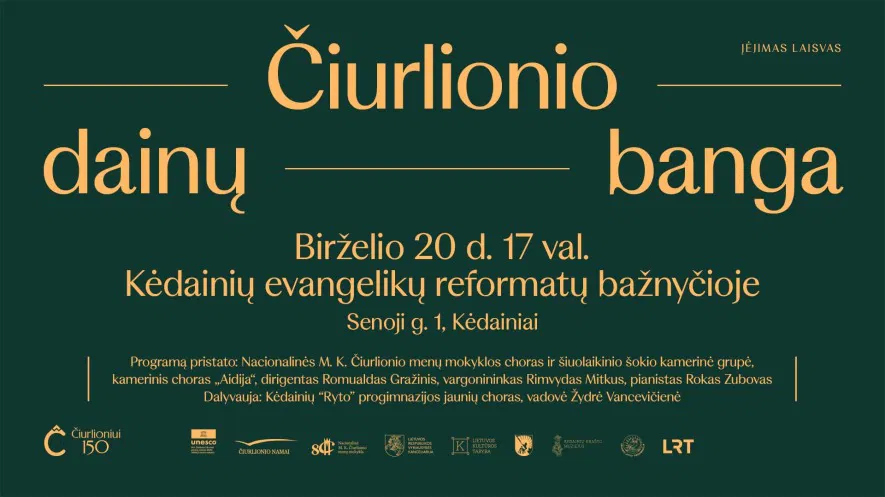 Koncertas „Čiurlionio dainų banga“. Koncertas „Čiurlionio dainų banga“.