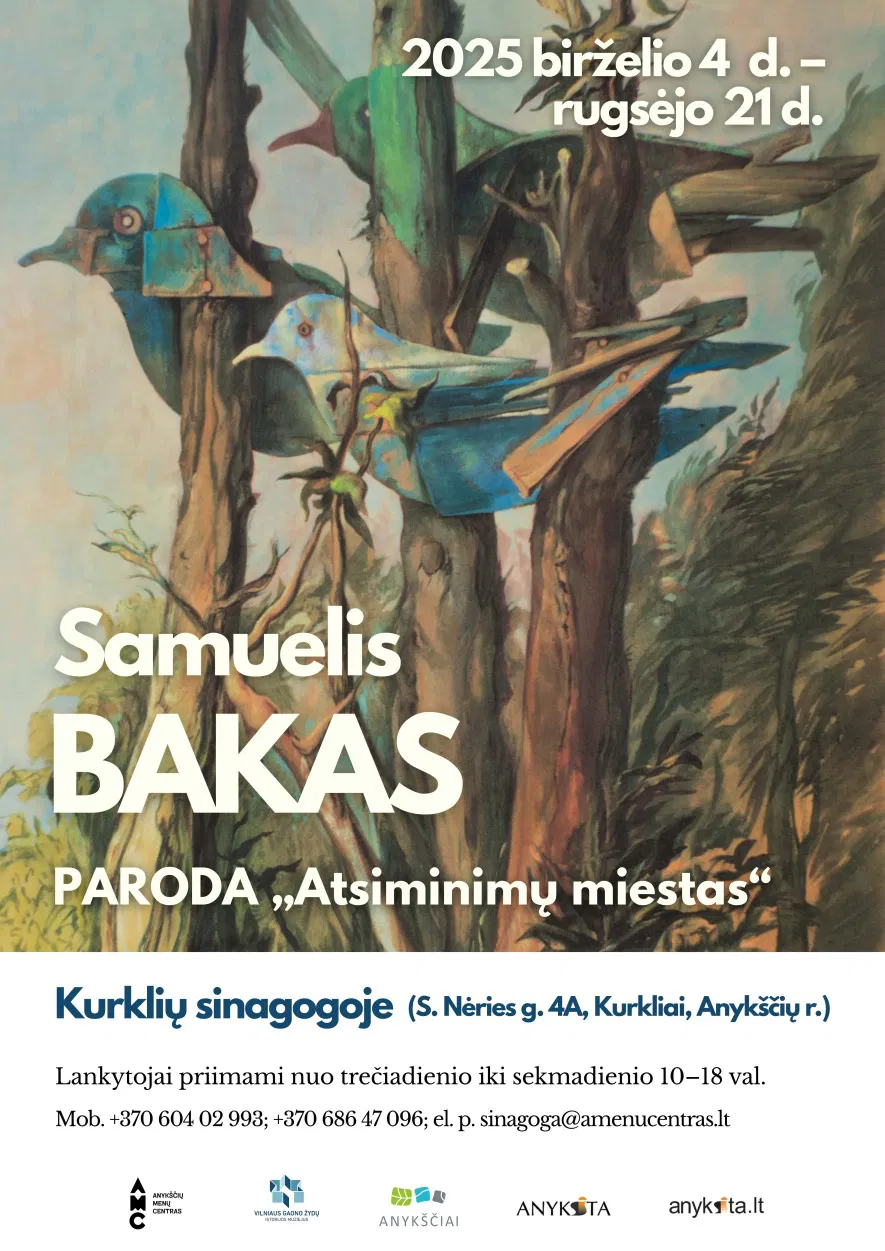 Samuelio Bako paroda „Atsiminimų miestas“ Kurklių sinagogoje Samuelio Bako paroda „Atsiminimų miestas“ Kurklių sinagogoje