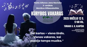 Poeto Alfonso Jono Navicko ir jo anūkės Monikos Glibauskaitės kūrybos vakaras 