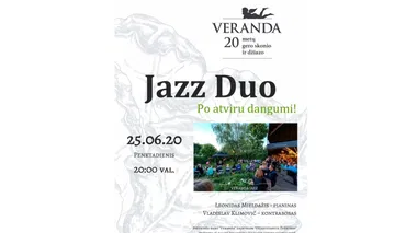 • Džiazas po atviru dangumi • JAZZ DUO • L.Mieldažis (pianinas), V.Klimovič (kontrabosas)