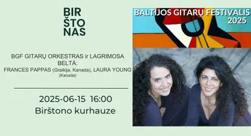 „BGF“ gitarų orkestro ir LAGRIMOSA BELTÁ koncertas