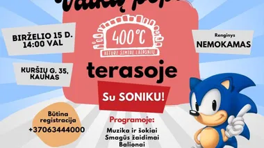 Vaikų popietė terasoje su Soniku