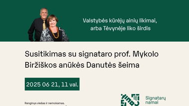 Susitikimas su signataro prof. Mykolo Biržiškos anūkės Danutės šeima