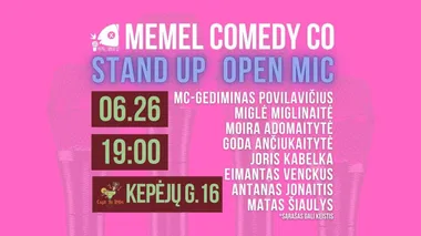 STAND UP Open Mic - Memel Comedy Co - (06.26) Casa De Locos TERASA - Klaipėda