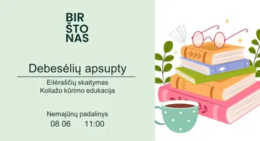 „Debesėlių apsupty“. Eilėraščių skaitymas. Koliažo kūrimo edukacija „Manasis debesėlis“