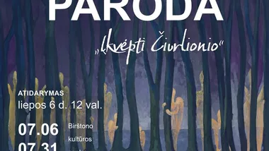 Kauno dailės gimnazijos ir Birštono meno mokyklos mokinių darbų paroda „Įkvėpti Čiurlionio“