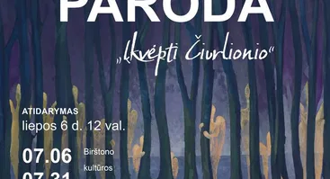 Kauno dailės gimnazijos ir Birštono meno mokyklos mokinių darbų paroda „Įkvėpti Čiurlionio“