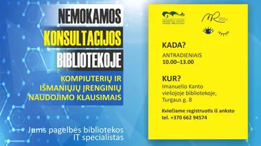 Konsultacijos kompiuterių ir išmaniųjų įrenginių naudojimo klausimais