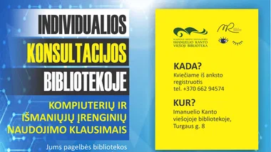 Konsultacijos kompiuterių ir išmaniųjų įrenginių naudojimo klausimais