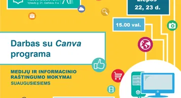 Darbas su CANVA programa. Mokymai suaugusiesiems