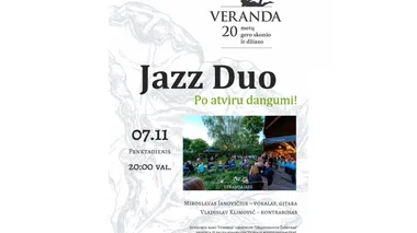 • Džiazas po atviru dangumi • JAZZ DUO • M.Janovičius – vokalas, gitara V.Klimovič - kontrabosas