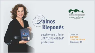 Dainos Kleponės detektyvinio trilerio „Kritusių mazgas“ pristatymas