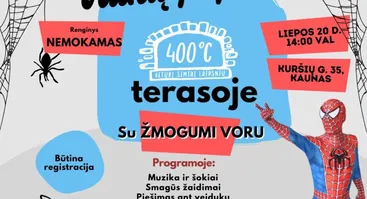 Vaikų popietė terasoje su Žmogumi voru