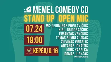 STAND UP Open Mic - Memel Comedy Co - (07.24) Casa De Locos TERASA - Klaipėda