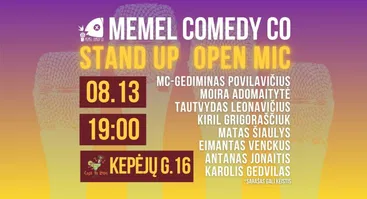 STAND UP Open Mic - Memel Comedy Co - (08.13) Casa De Locos TERASA 
