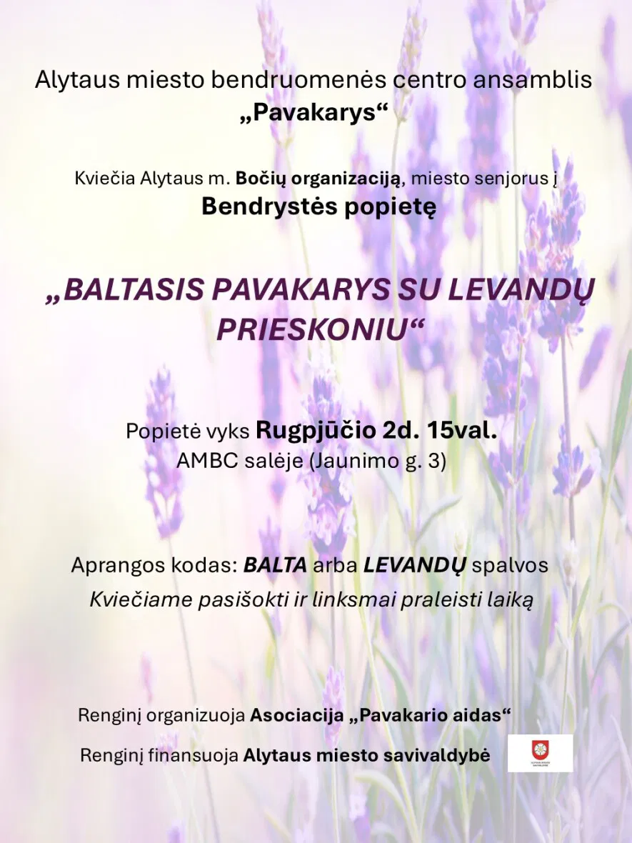 BALTASIS PAVAKARYS SU LEVANDŲ PRIESKONIU BALTASIS PAVAKARYS SU LEVANDŲ PRIESKONIU