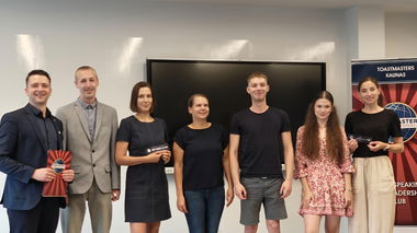 324-asis klubo Toastmasters Kaunas viešojo kalbėjimo renginys