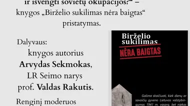 Knygos pristatymas  „Ar Lietuva 1939 m. rugsėjį galėjo atsiimti Vilnių ir išvengti sovietų okupacijos?“