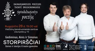 Gediminas, Ainis ir Simonas Storpirščiai | Dainos ir istorijos iš teatro gyvenimo
