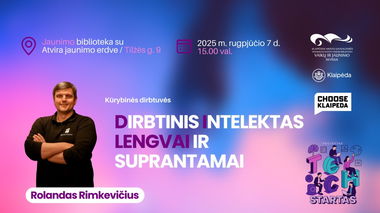 Kūrybinės dirbtuvės „Dirbtinis intelektas lengvai ir suprantamai“