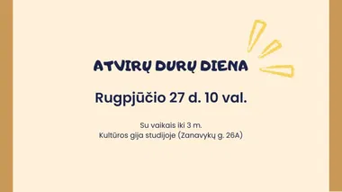Atvirų durų diena su vaikais iki 3 m.