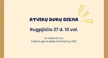 Atvirų durų diena su vaikais iki 3 m.