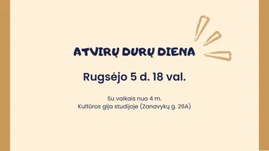Atvirų durų diena vaikams nuo 4 m.