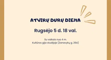Atvirų durų diena vaikams nuo 4 m.