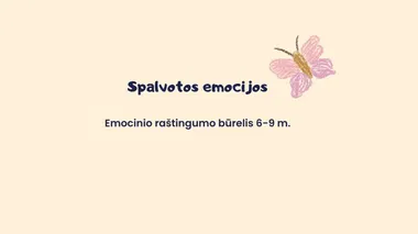 Emocinio raštingumo būrelis vaikams SPALVOTOS EMOCIJOS