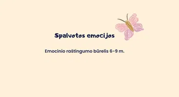 Emocinio raštingumo būrelis vaikams SPALVOTOS EMOCIJOS