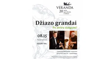 • Džiazas po atviru dangumi • JAZZ DUO • Vytautas Labutis-saksofonas, Leonidas Mieldažis-pianinas