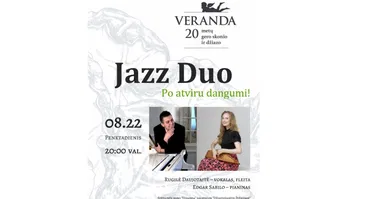 • Džiazas po atviru dangumi • JAZZ DUO • Rugilė Daujotaitė – vokalas, fleita; Edgar Sabilo – piano