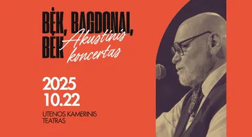Vladas Bagdonas. Akustinis koncertas “Bėk, Bagdonai, bėk“ | Utenos kamerinis teatras