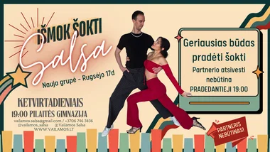 LEARN SALSA - šokių pamokos pradedantiesiems NAUJA GRUPĖ