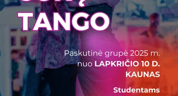 ŠOK Į TANGO / NAUJA GRUPĖ / nuo 2026-05-06