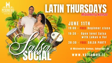 LATIN THURSDAYS - JUNE 11TH at Misioneriai