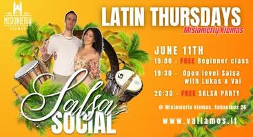 LATIN THURSDAYS - JUNE 11TH at Misioneriai