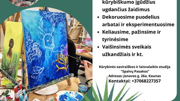 Vasaros dienos stovykla vaikams ir paaugliams "Vasara Spalvų Pasakose". Liepos 13 - 17d.