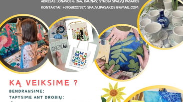 Vasaros dienos stovykla vaikams ir paaugliams "Vasara Spalvų Pasakose". Rugpjūčio 10-14d. 