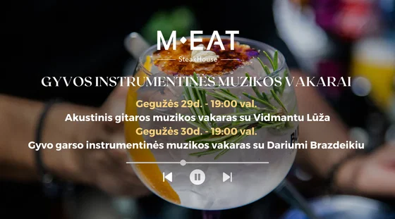 Gyvos instrumentinės muzikos vakarai 05/29-30