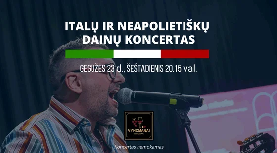 Gyvos itališkos ir neapolietiškos muzikos koncertas – Mario Di Pasquale