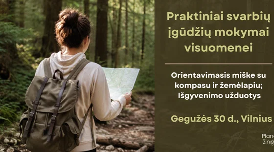 Išmok orientuotis ir išgyventi miške