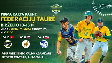 EUROPOS BEISBOLO FEDERACIJŲ TAURĖ 2026 KAUNAS