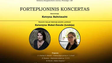Pianistės Kotrynos Baltrimaitės fortepijono muzikos koncertas