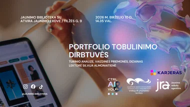 Portfolio tobulinimo dirbtuvės: turinio analizė, vizualas, dizainas