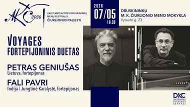 VOYAGES. FORTEPIJONINIS DUETAS | PETRAS GENIUŠAS (LIETUVA) IR FALI PAVRI (INDIJA/JUNGTINĖ KARALYSTĖ)