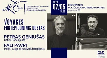 VOYAGES. FORTEPIJONINIS DUETAS | PETRAS GENIUŠAS (LIETUVA) IR FALI PAVRI (INDIJA/JUNGTINĖ KARALYSTĖ)