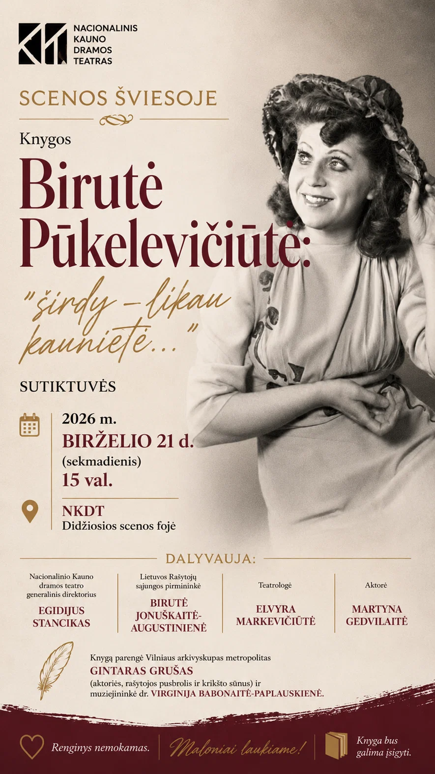 Knygos „Birutė Pūkelevičiūtė: širdy – likau kaunietė…“ sutiktuvės
